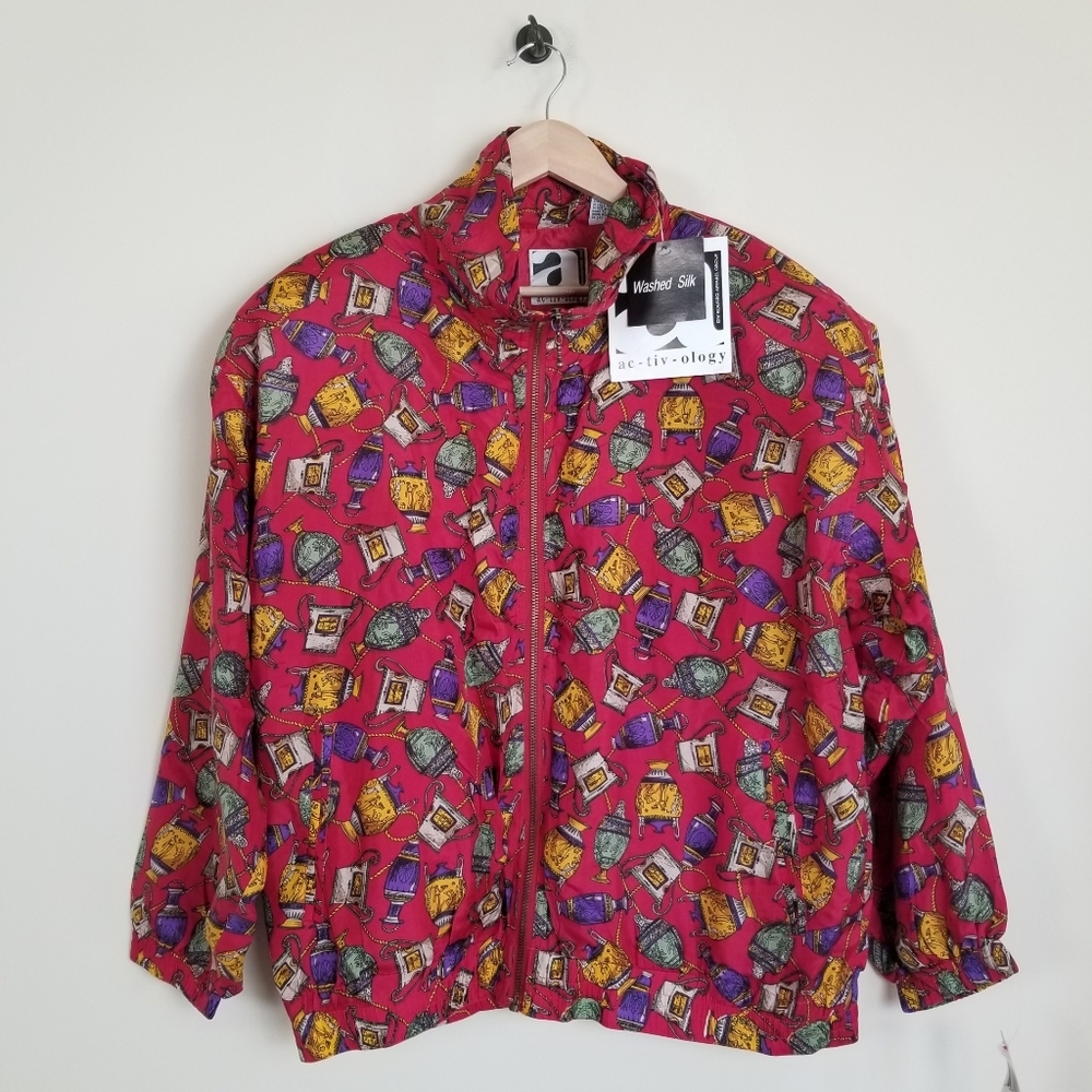 Activology Vintage Silk Jacket Size Large  NWT